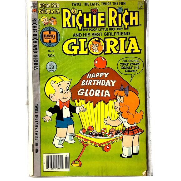 Richie Rich and His Best Girlfriend Gloria #3, November 1977 Harvey World Comics - Picture 2 of 4